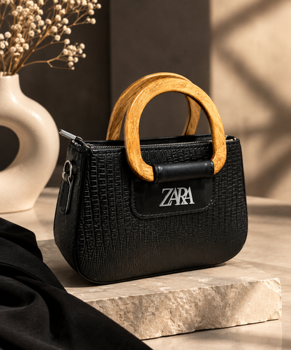 کیف دسته چوبی برند zara